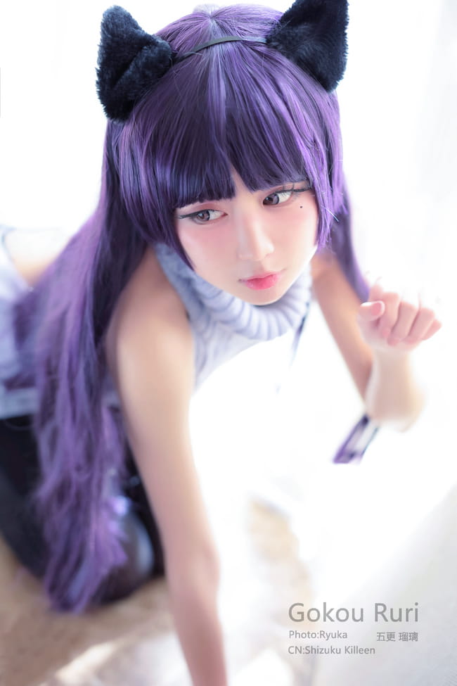 黑猫露背毛衣Ver. 超萌cosplay写真