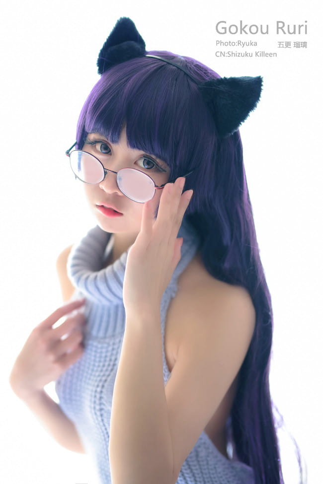 黑猫露背毛衣Ver. 超萌cosplay写真