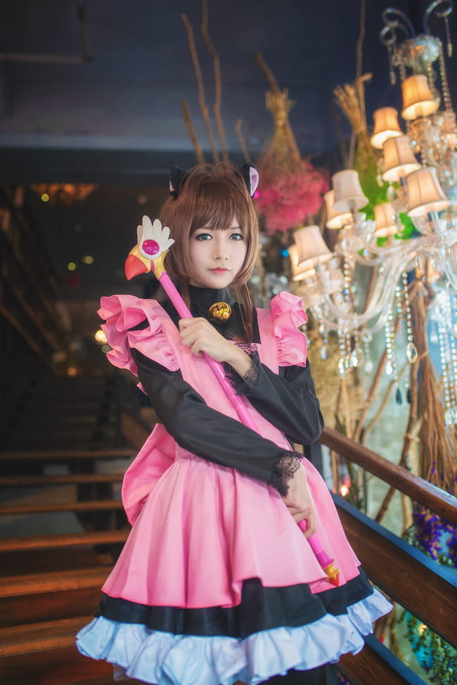 魔卡少女樱 黑猫女仆Cosplay