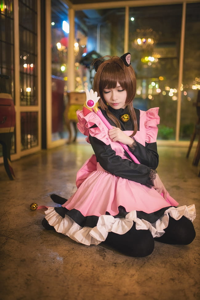 魔卡少女樱 黑猫女仆Cosplay