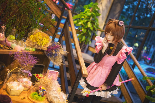 魔卡少女樱 黑猫女仆Cosplay