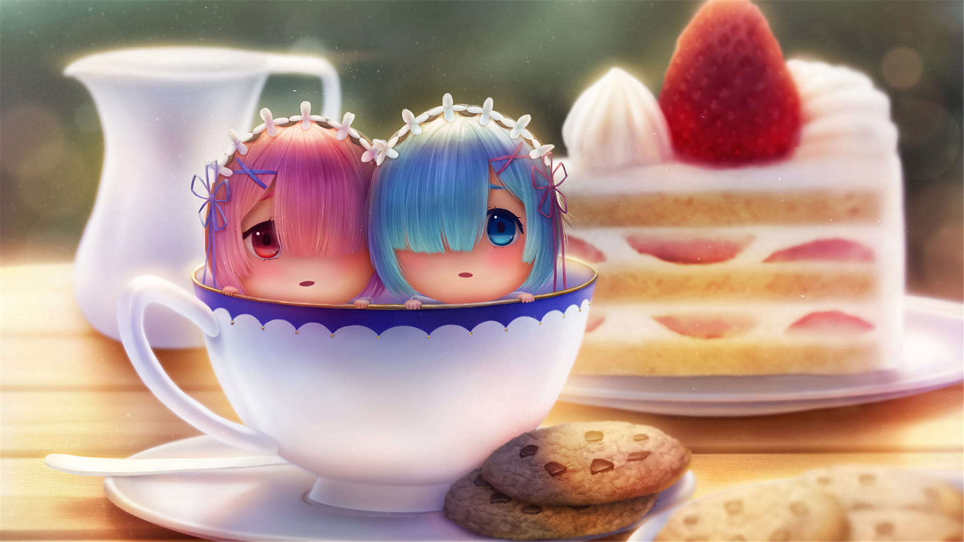 从零开始的异世界生活 拉姆蕾姆 动漫电脑壁纸下载(1)