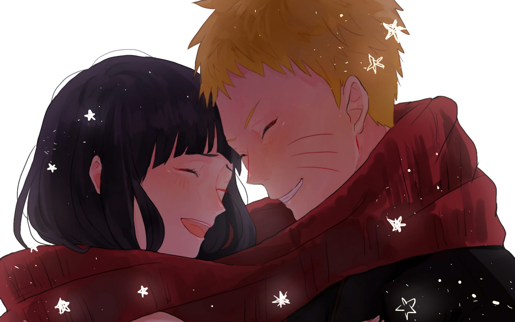 幸福美满 雏田与鸣人电脑桌面壁纸(1)