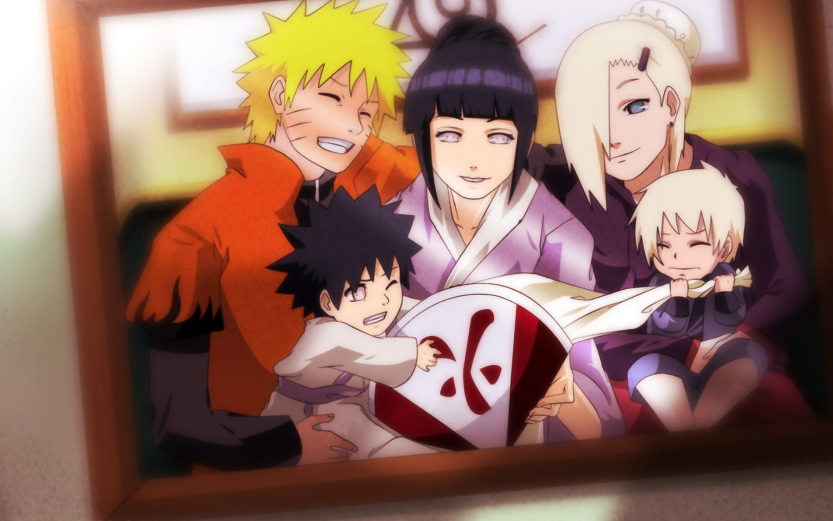 幸福美满 雏田与鸣人电脑桌面壁纸(1)