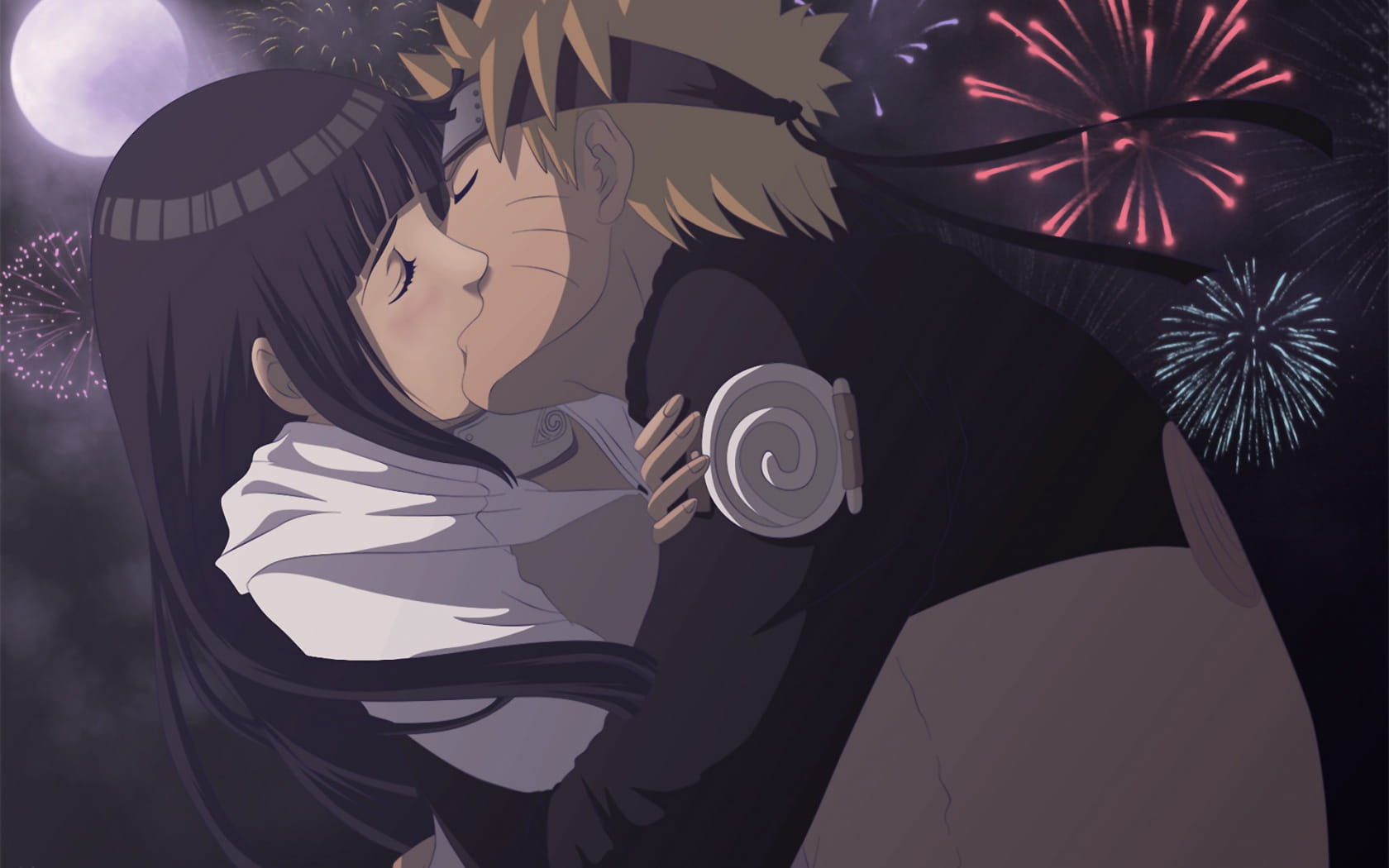 幸福美满 雏田与鸣人电脑桌面壁纸(1)