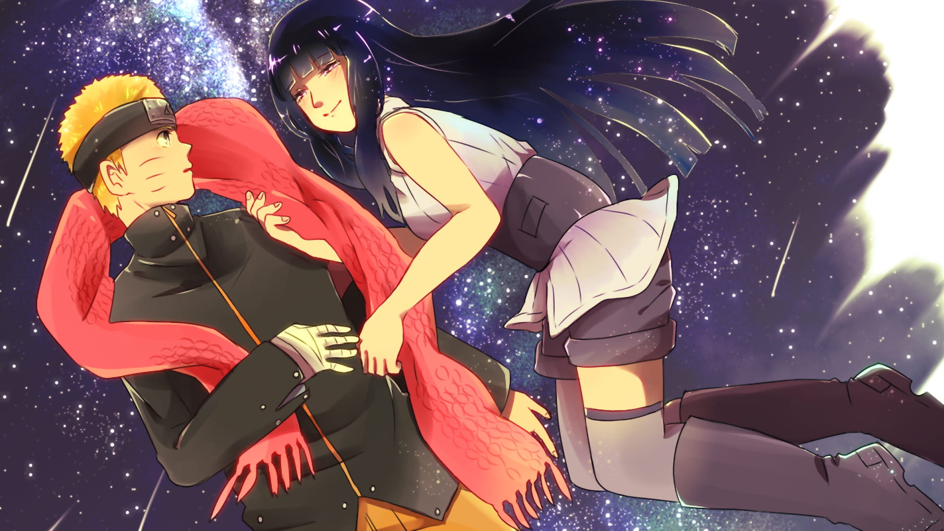 幸福美满 雏田与鸣人电脑桌面壁纸(1)