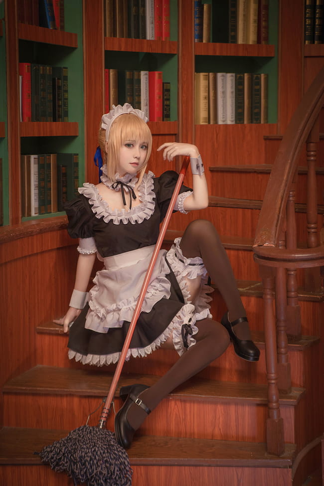 fate/stay night saber&远坂凛 女仆 cos