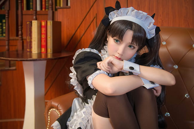 fate/stay night saber&远坂凛 女仆 cos