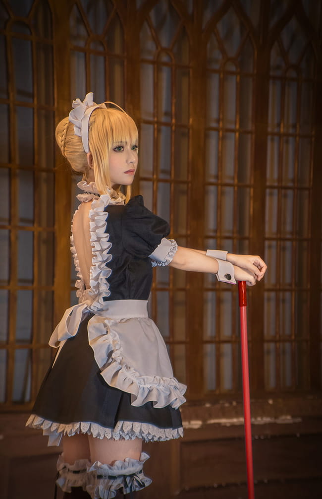 fate/stay night saber&远坂凛 女仆 cos