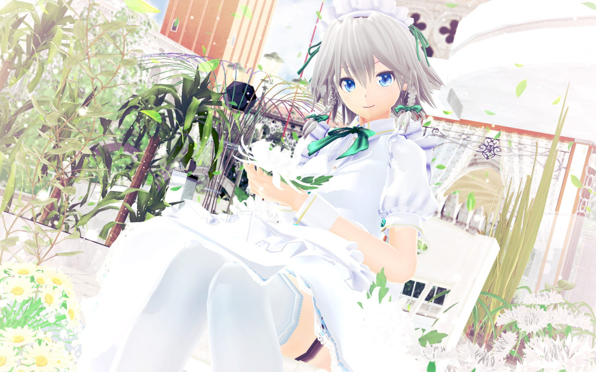 东方Projec 十六夜咲夜 动漫电脑壁纸(1)