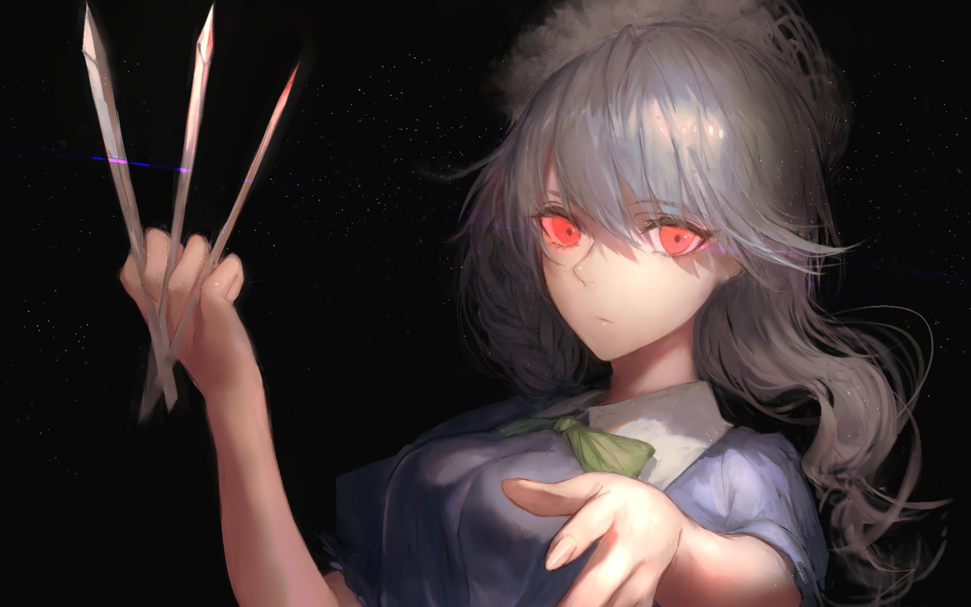 东方Projec 十六夜咲夜 动漫电脑壁纸(1)
