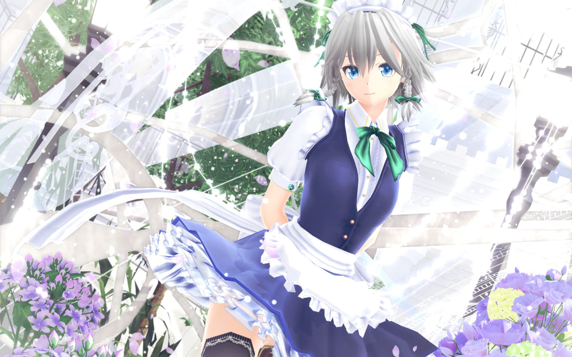 东方Projec 十六夜咲夜 动漫电脑壁纸(1)