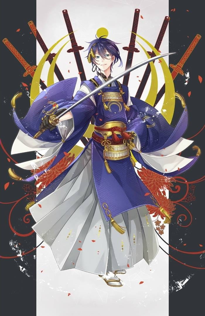 刀剑乱舞和风美男 三日月宗近手机壁纸(1)