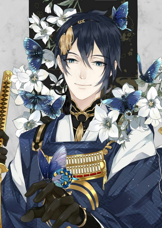 刀剑乱舞和风美男 三日月宗近手机壁纸(1)