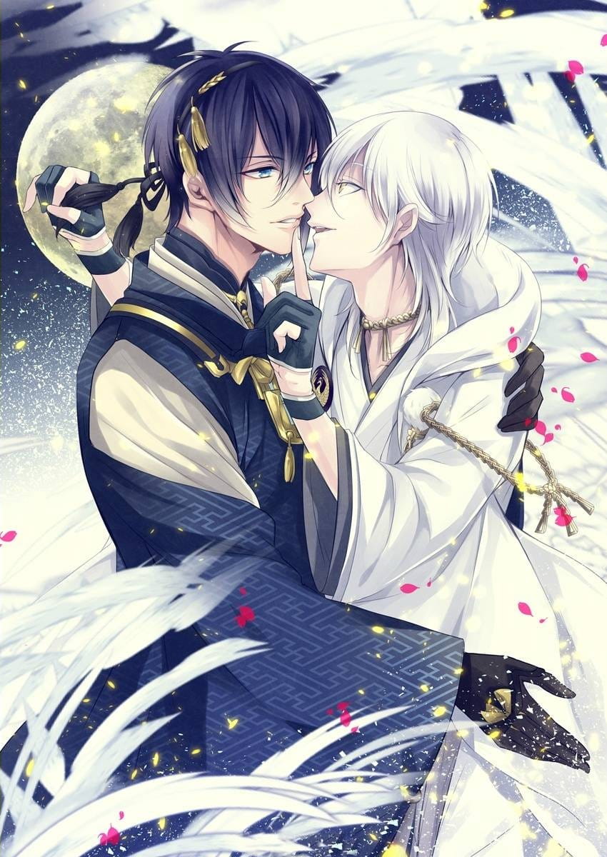 刀剑乱舞和风美男 三日月宗近手机壁纸(1)