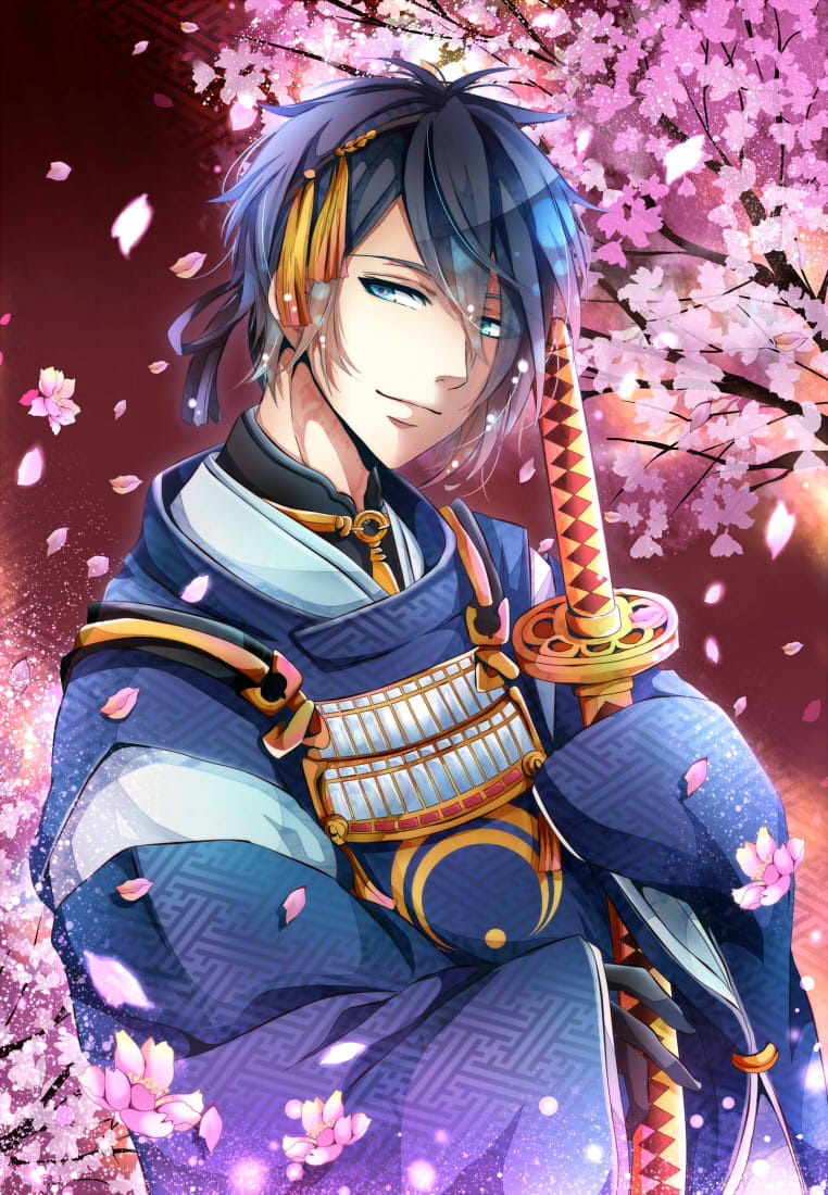 刀剑乱舞和风美男 三日月宗近手机壁纸(1)