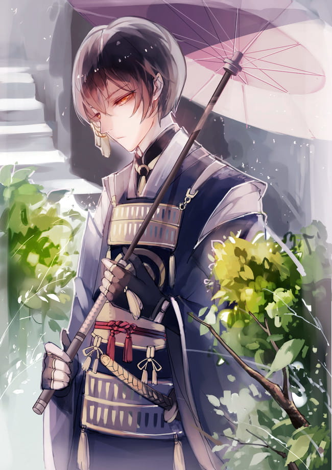 刀剑乱舞和风美男 三日月宗近手机壁纸(1)