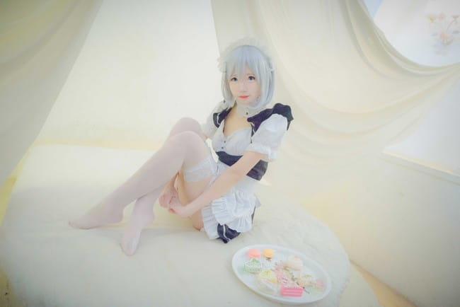 约会大作战 鸢一折纸 女仆装cosplay(1)