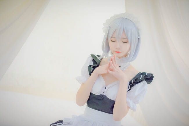 约会大作战 鸢一折纸 女仆装cosplay(1)