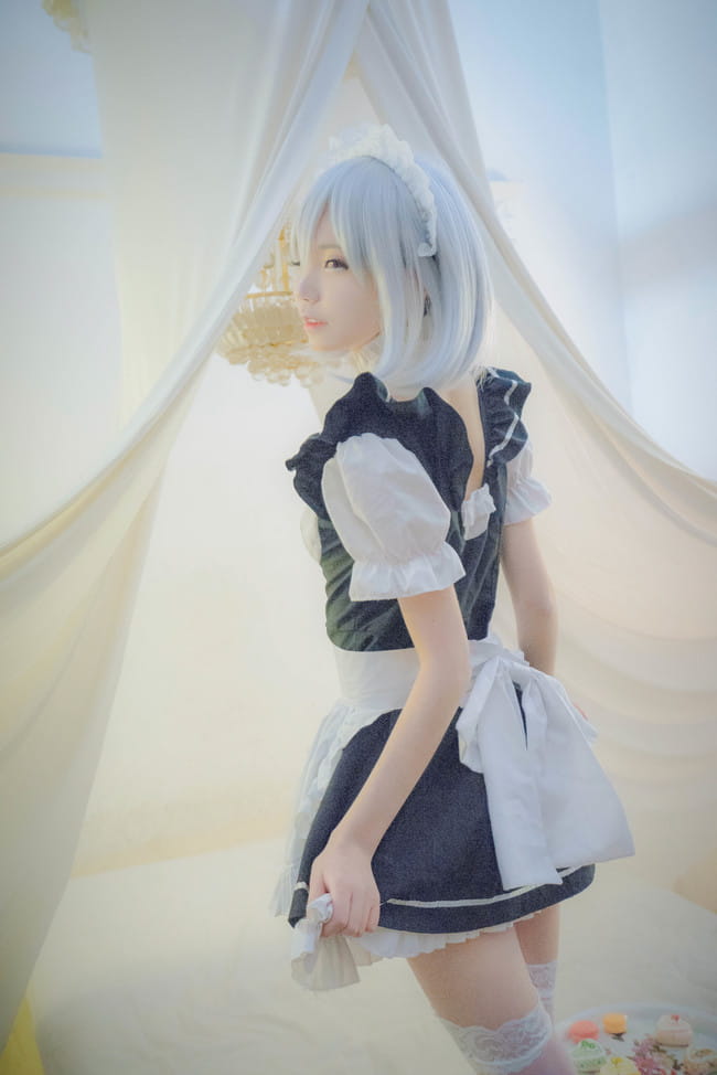 约会大作战 鸢一折纸 女仆装cosplay(1)