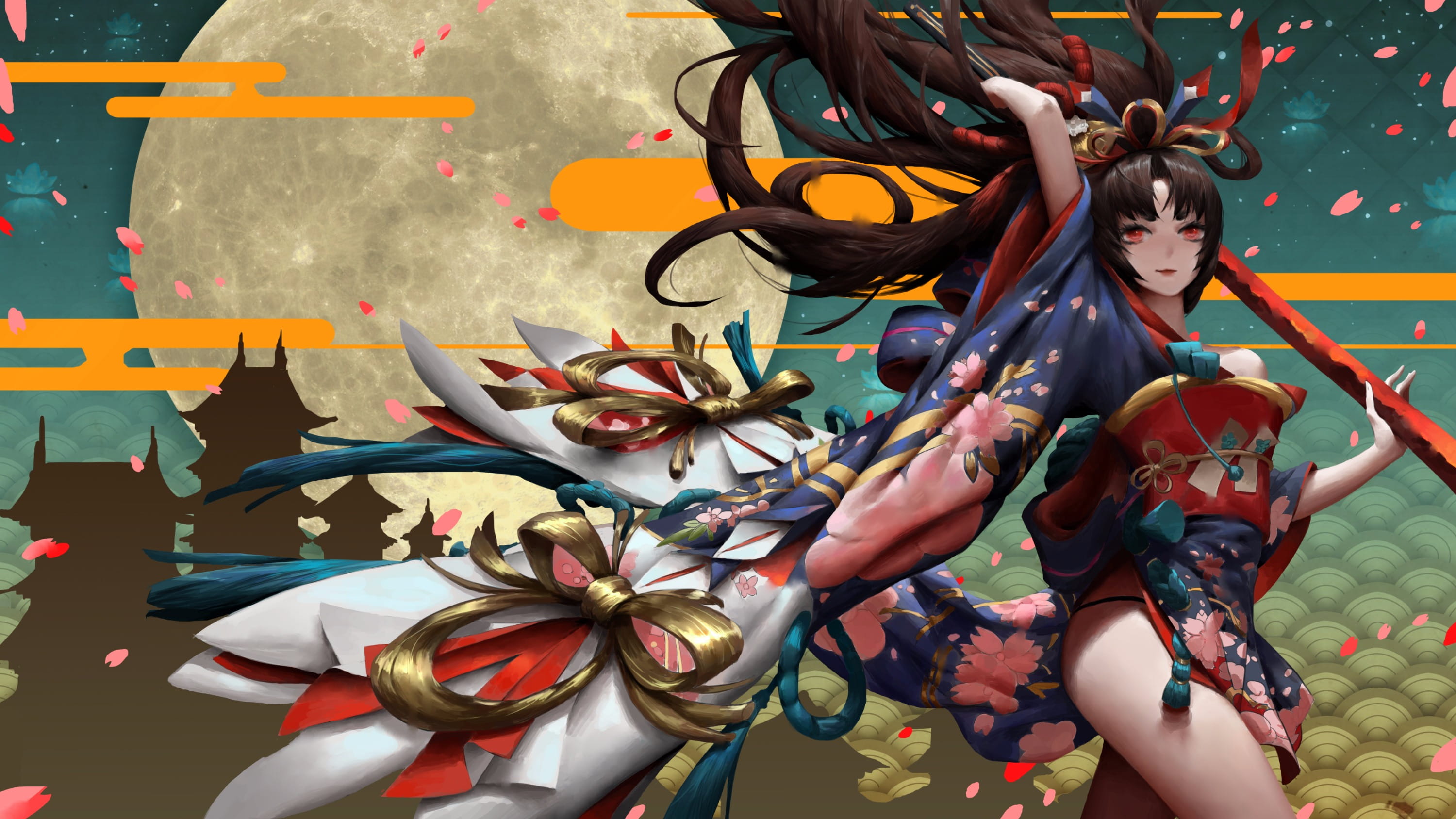 绘制唯美和风 阴阳师电脑壁纸(1)