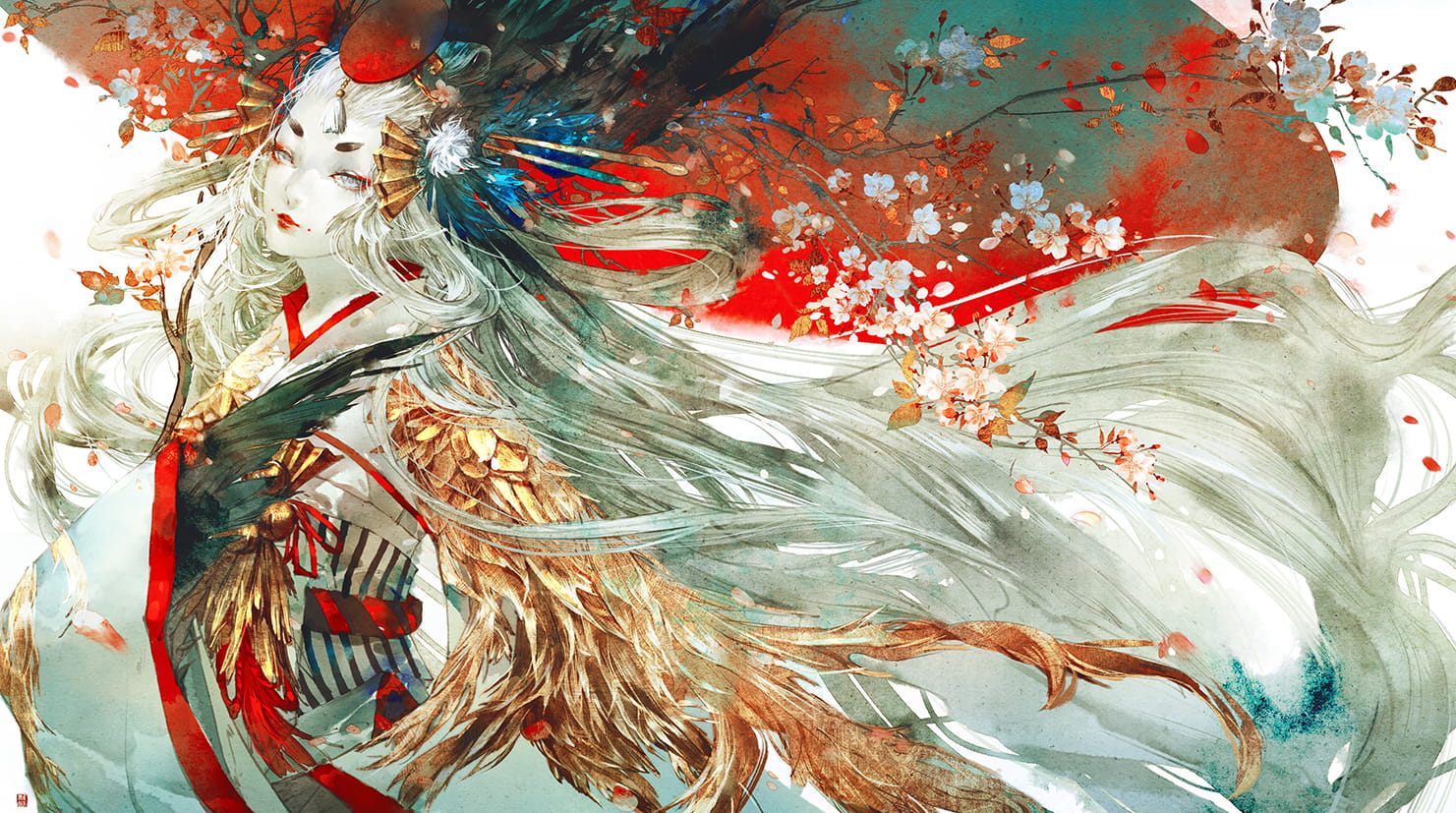 绘制唯美和风 阴阳师电脑壁纸(1)