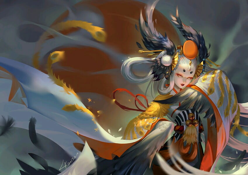 绘制唯美和风 阴阳师电脑壁纸(1)