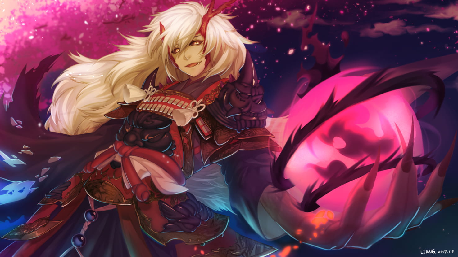 绘制唯美和风 阴阳师电脑壁纸(1)