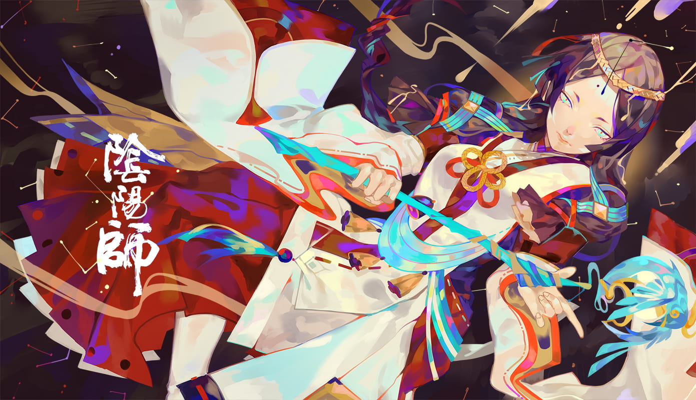 绘制唯美和风 阴阳师电脑壁纸(1)