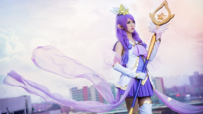 英雄联盟 魔法少女迦娜 超梦幻cosplay(1)