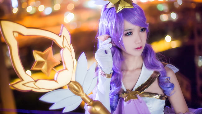 英雄联盟 魔法少女迦娜 超梦幻cosplay(1)