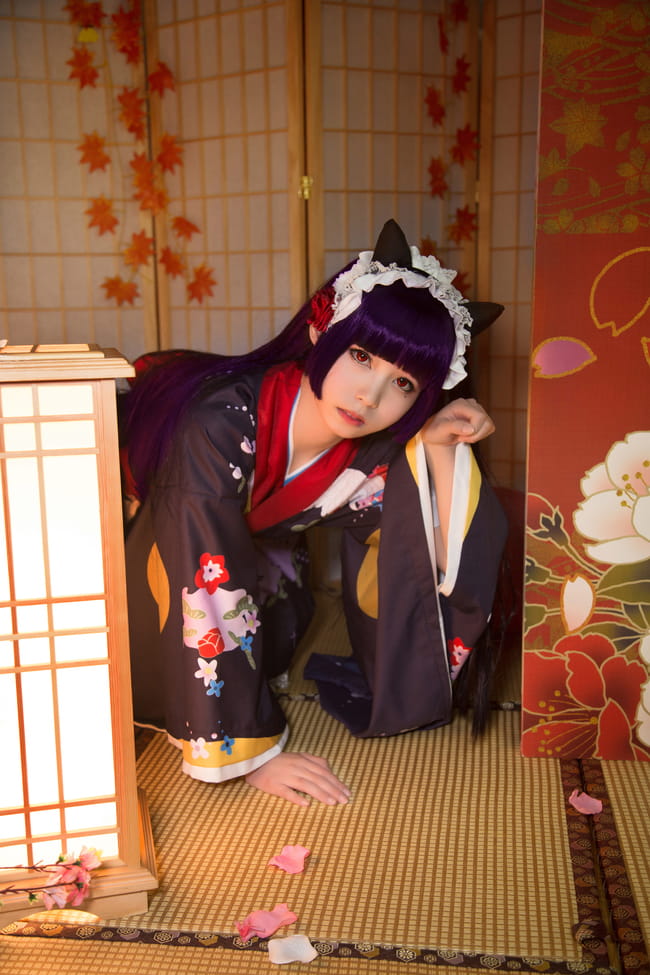 我的妹妹不可能那么可爱 黑猫和服 五更琉璃 cosplay(1)