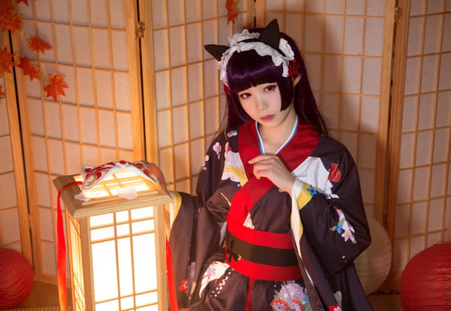 我的妹妹不可能那么可爱 黑猫和服 五更琉璃 cosplay(1)