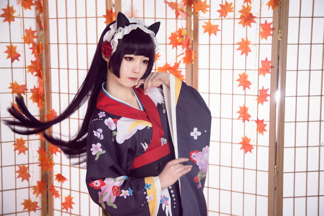 我的妹妹不可能那么可爱 黑猫和服 五更琉璃 cosplay(1)