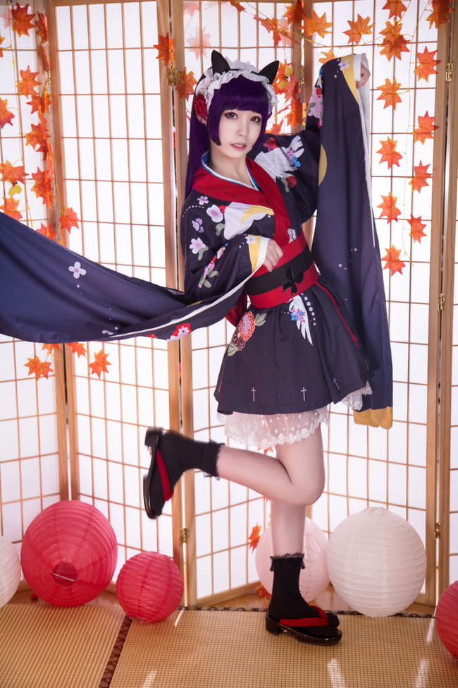 我的妹妹不可能那么可爱 黑猫和服 五更琉璃 cosplay(1)