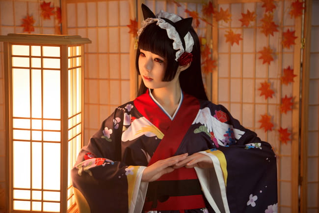 我的妹妹不可能那么可爱 黑猫和服 五更琉璃 cosplay(1)