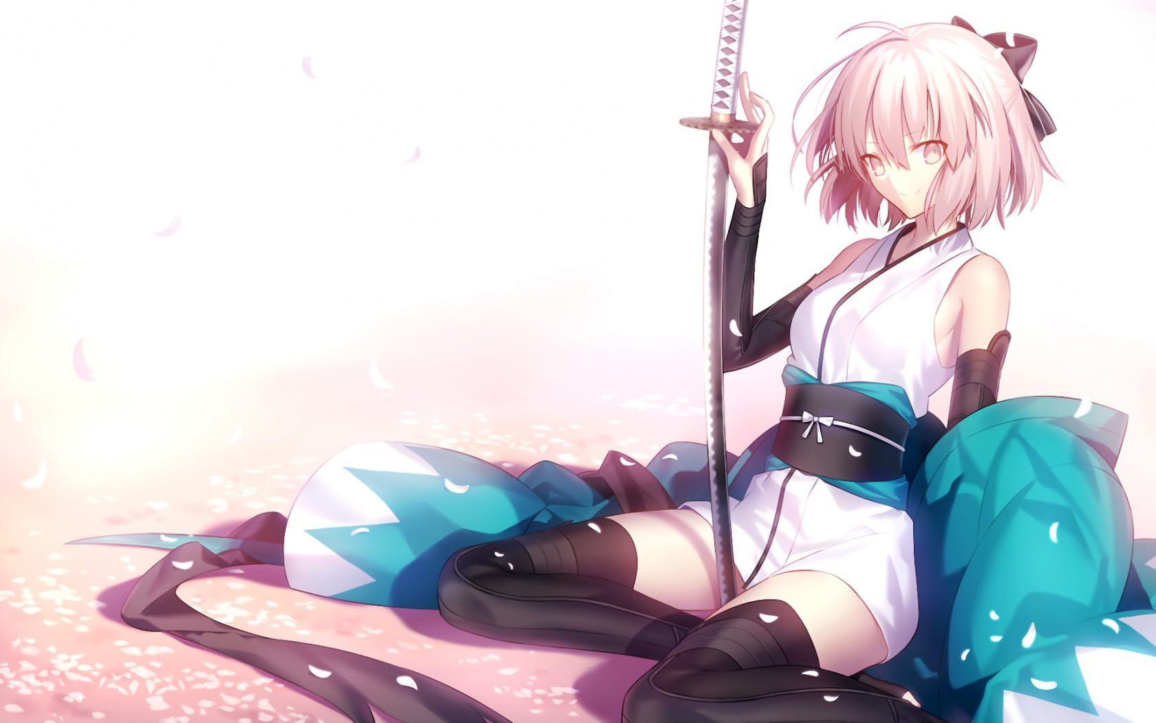 刀剑相搏 樱saber冲田总司电脑壁纸(1)