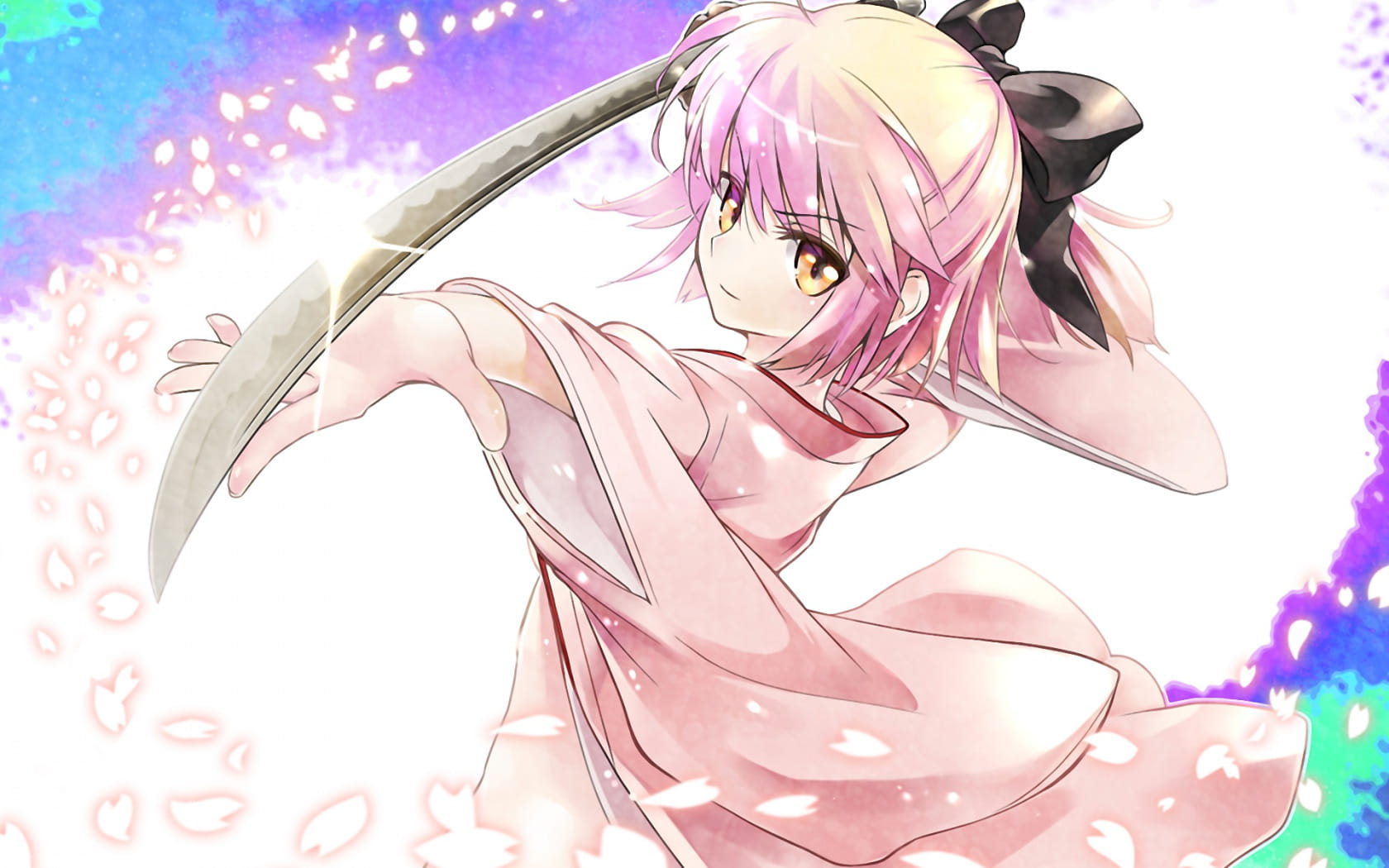 刀剑相搏 樱saber冲田总司电脑壁纸(1)