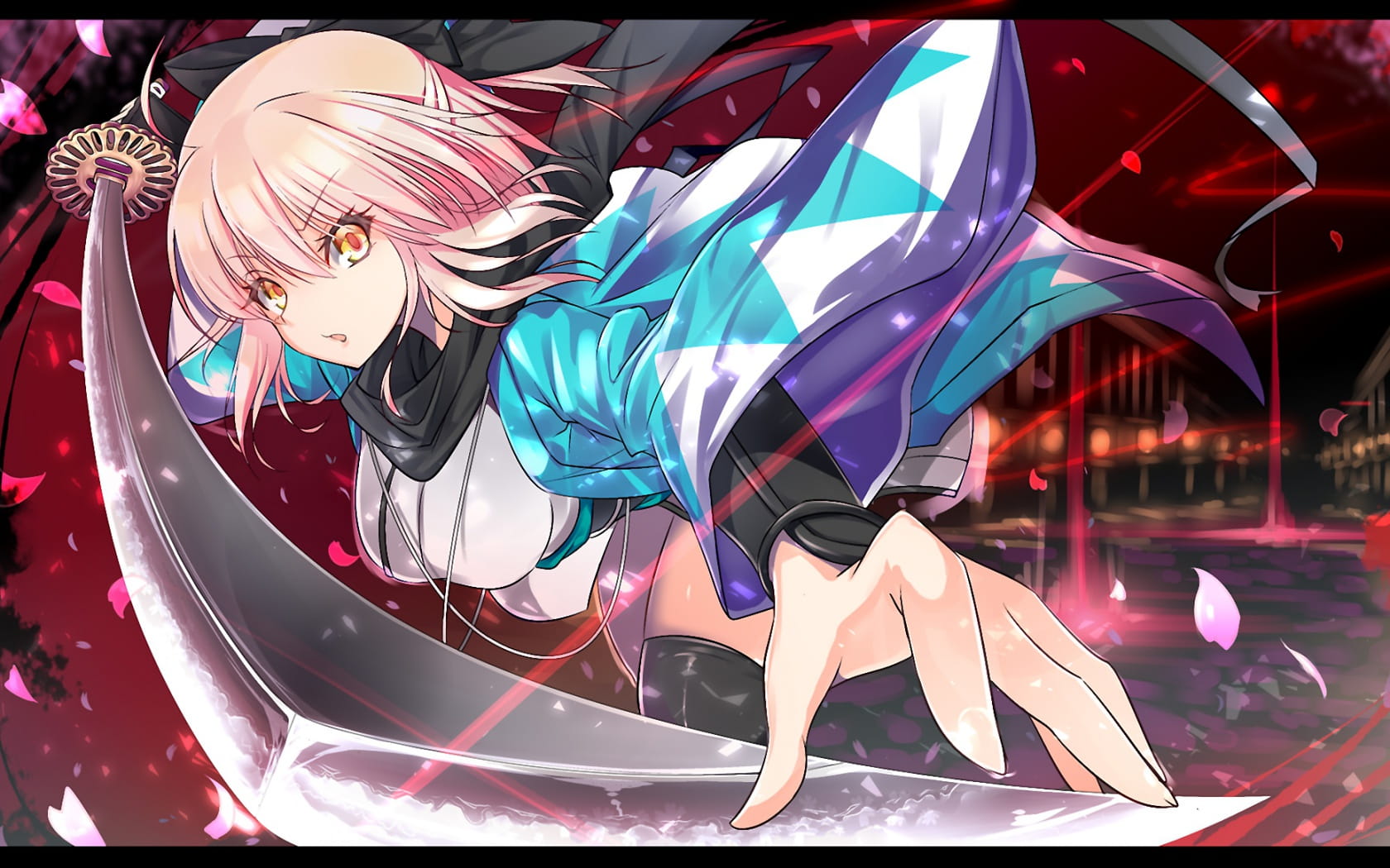 刀剑相搏 樱saber冲田总司电脑壁纸(1)