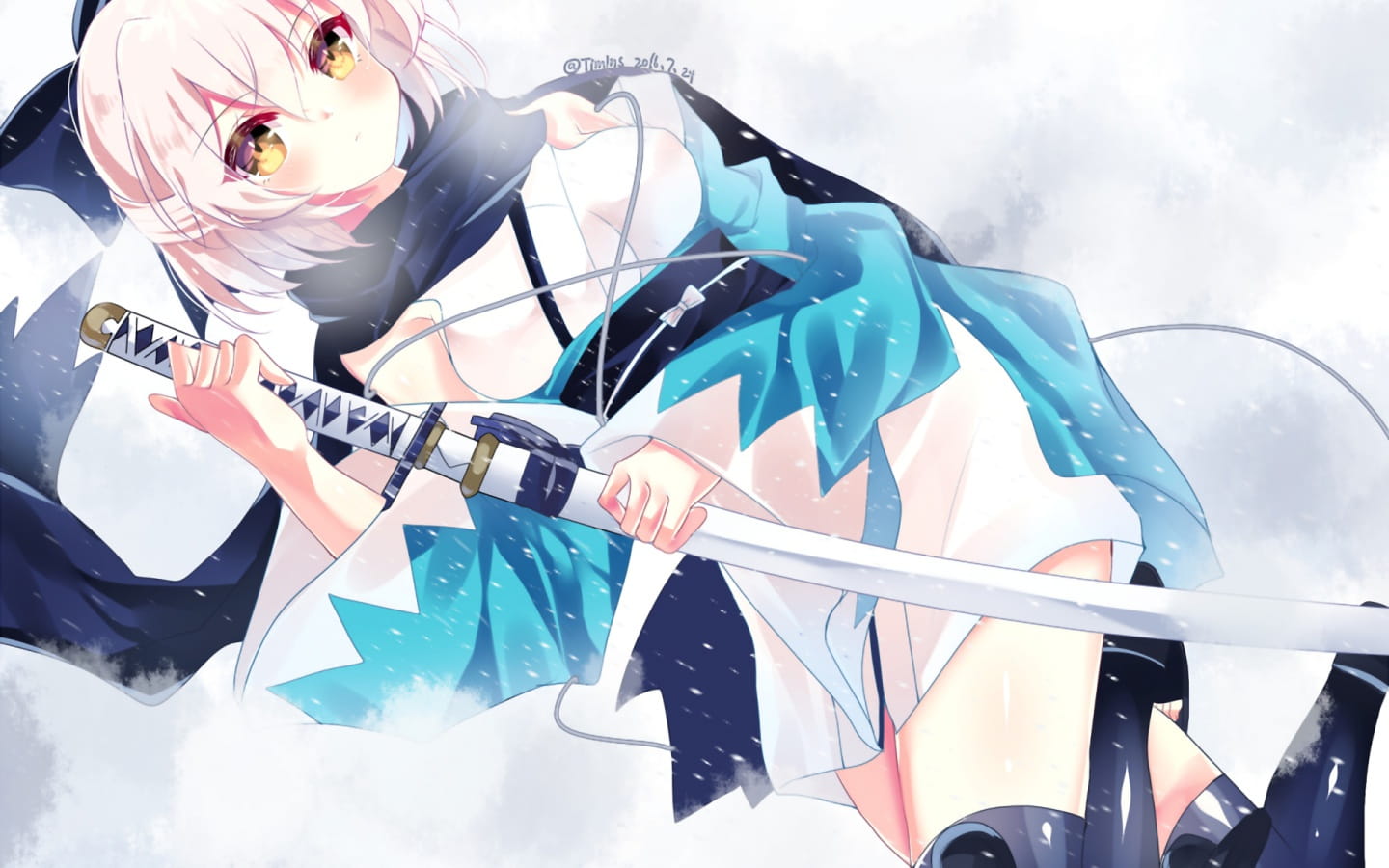 刀剑相搏 樱saber冲田总司电脑壁纸(1)