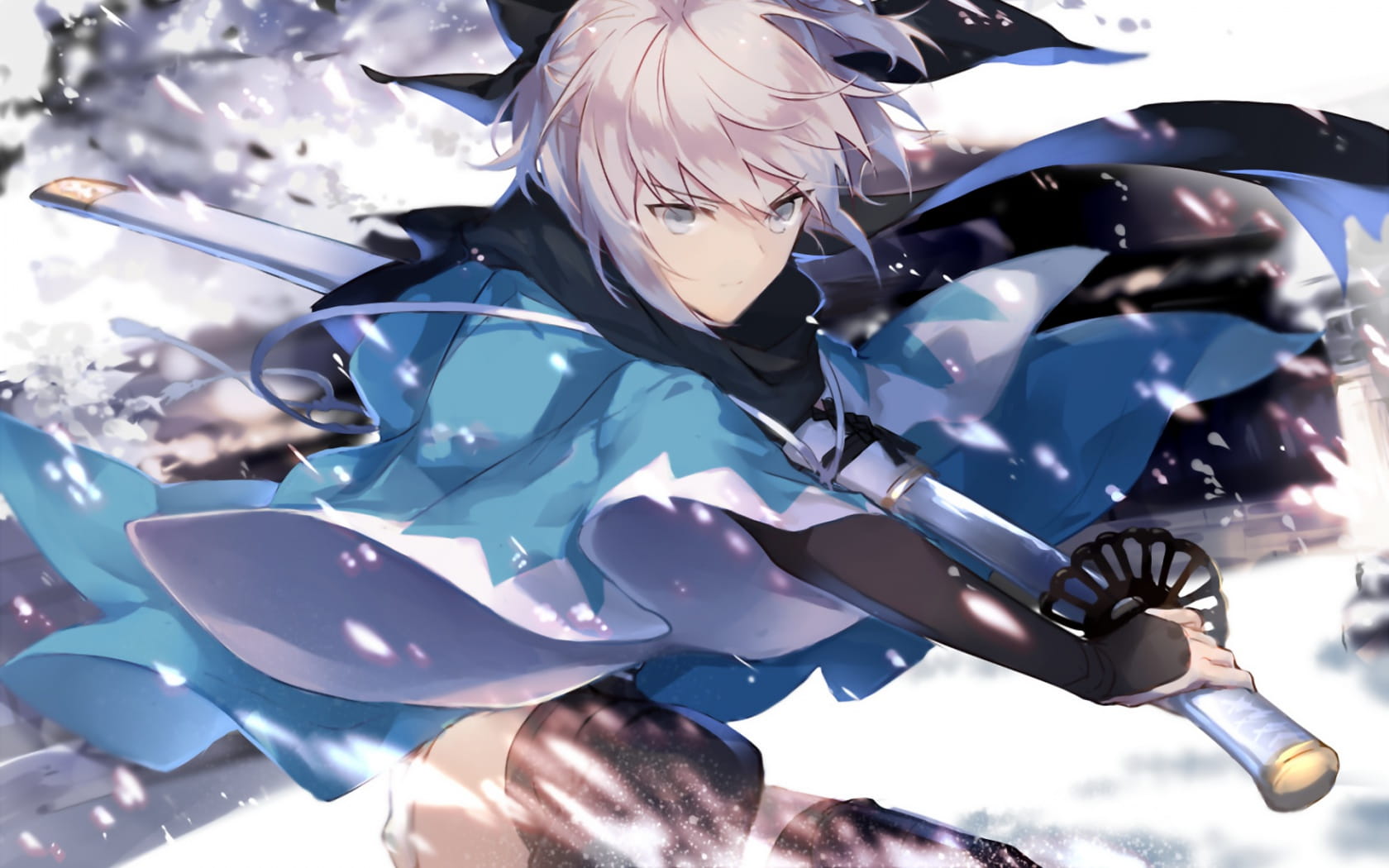 刀剑相搏 樱saber冲田总司电脑壁纸(1)