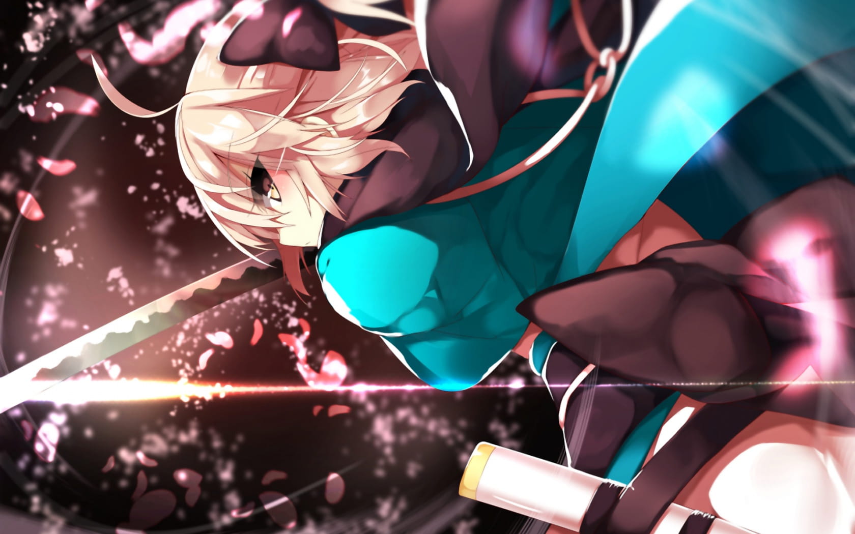 刀剑相搏 樱saber冲田总司电脑壁纸(1)