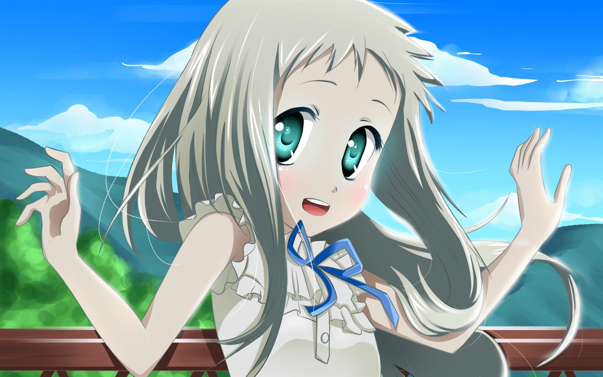 未闻花名 本间芽衣子 动漫电脑壁纸下载(1)