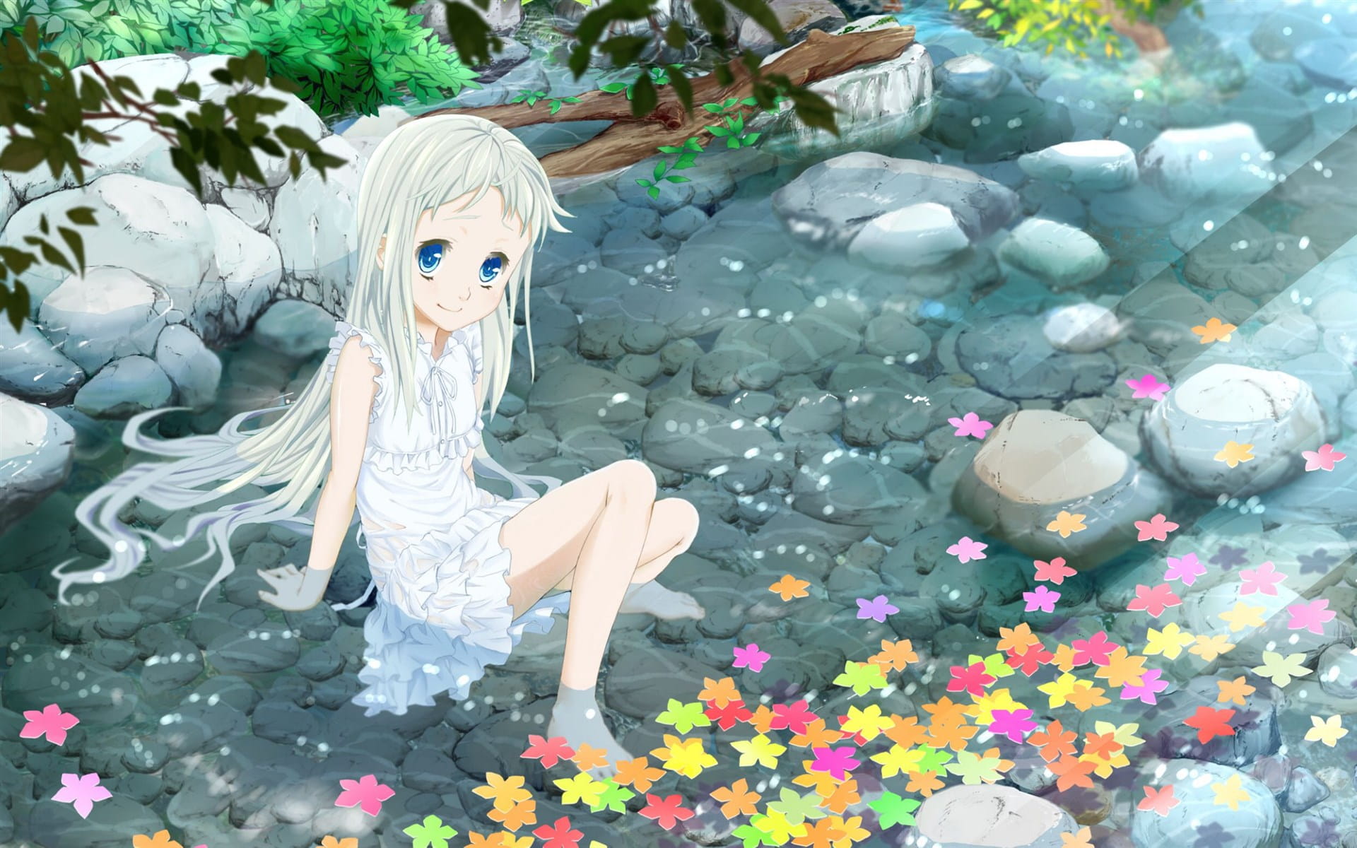 未闻花名 本间芽衣子 动漫电脑壁纸下载(1)