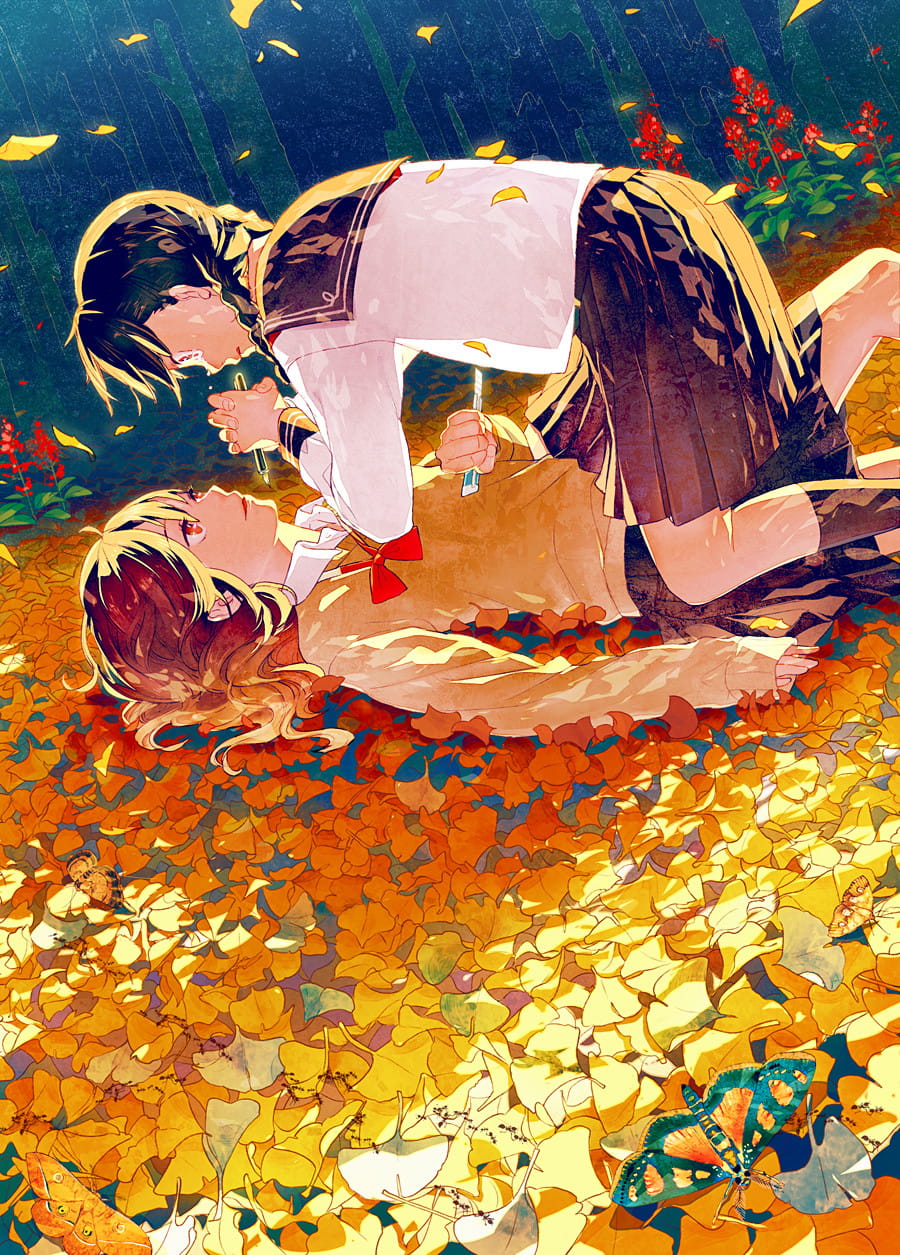 过膝袜水手服学生气息的手机壁纸下载(1)