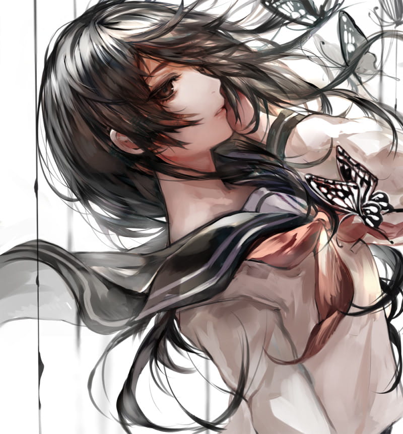 过膝袜水手服学生气息的手机壁纸下载(1)