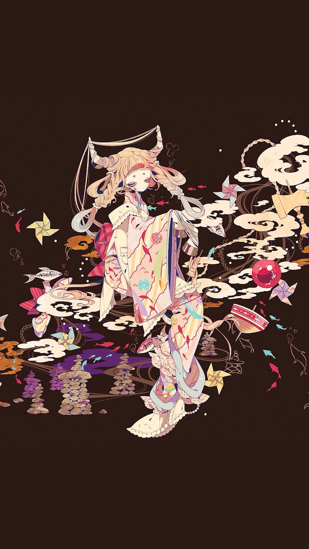 人形玩偶 特色插画系列手机壁纸(1)