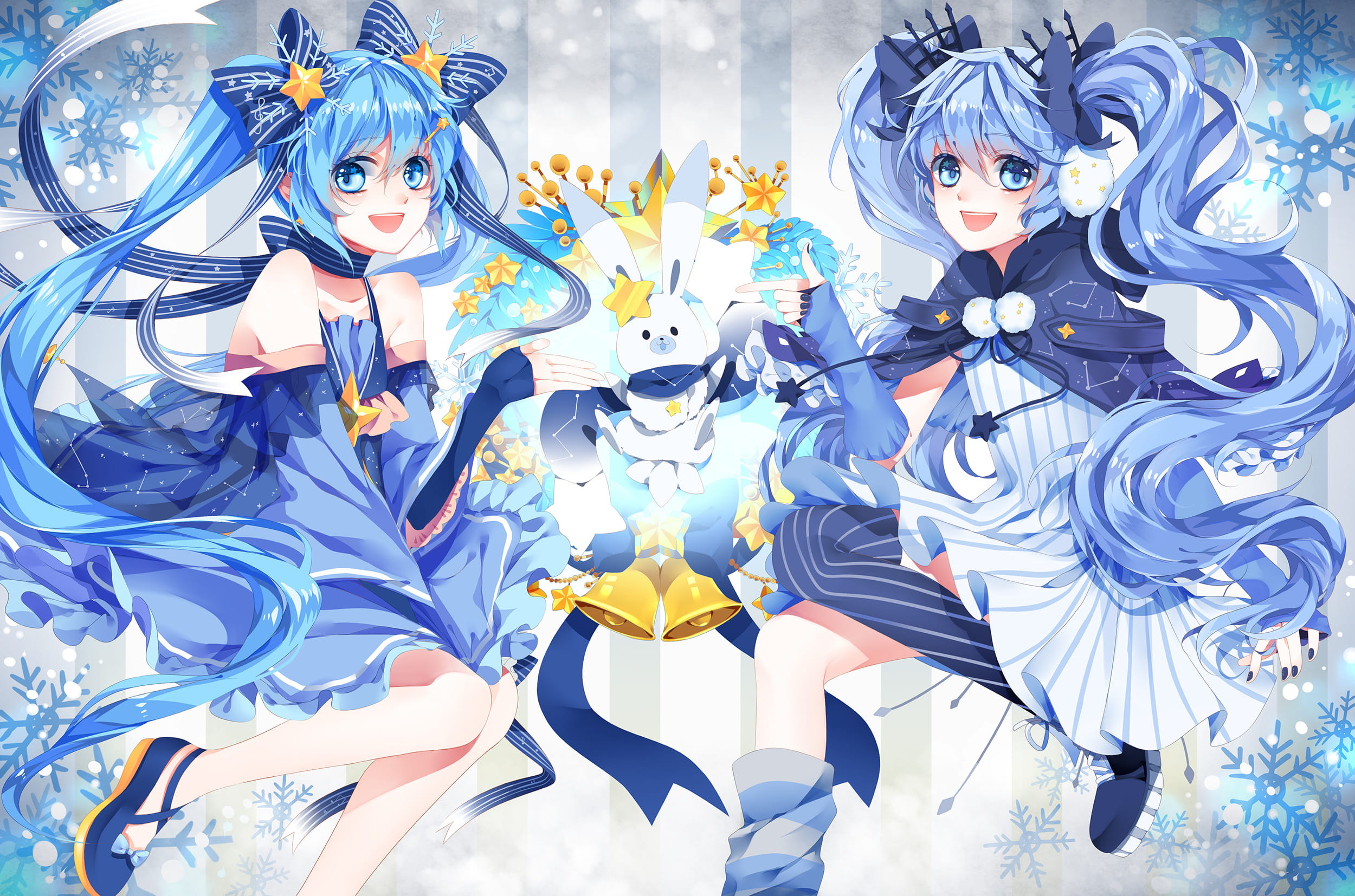 星空下的雪初音 雪初音电脑壁纸(1)