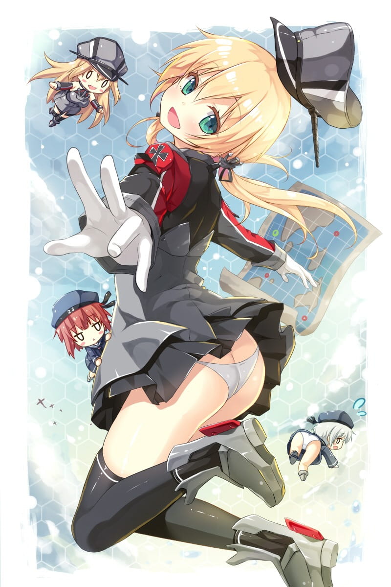 双马尾赛高 舰队Collection欧根亲王手机壁纸(1)