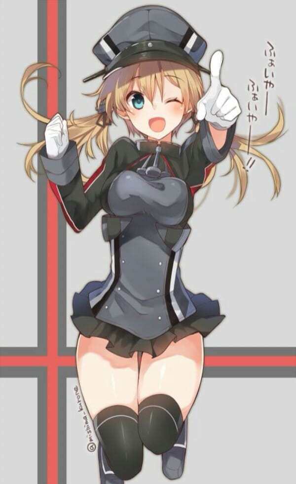 双马尾赛高 舰队Collection欧根亲王手机壁纸(1)